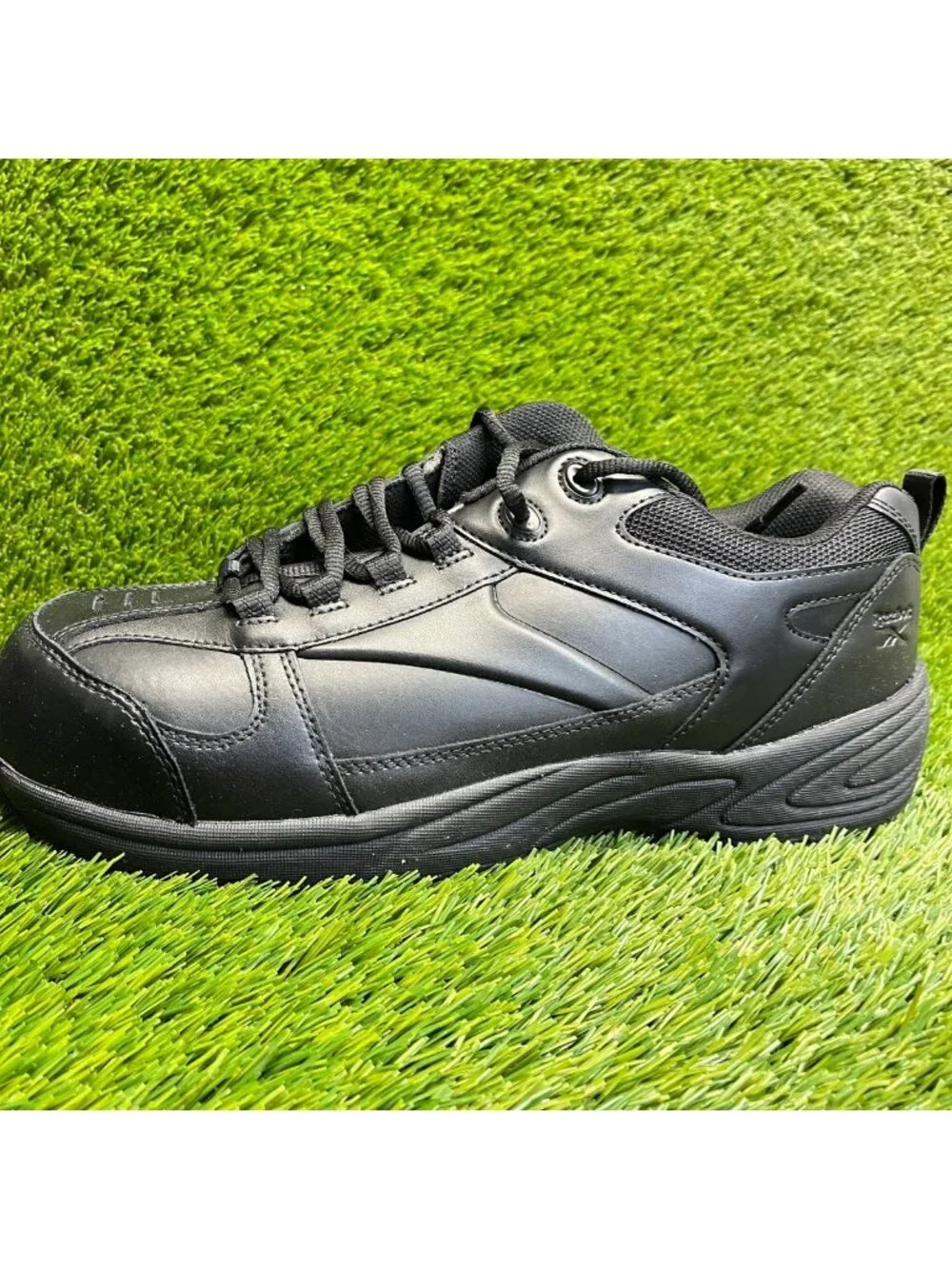 Reebok Jorie Mens Size 13 Black Leather Composite Toe Safety Work Jogger Shoes